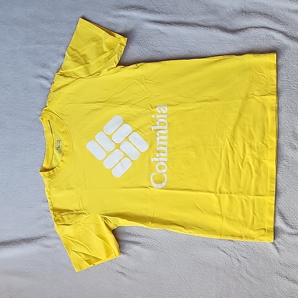 Columbia Yellow Logo Short Sleeve Tee